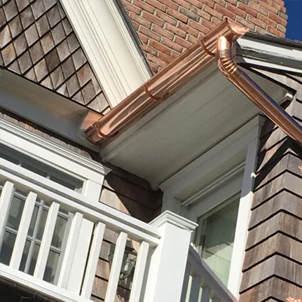copper gutter installation Peconic ny